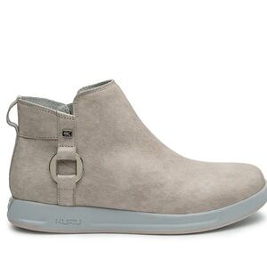 KURU Gray Leather Tempo Side Zip Ankle boots Size 9